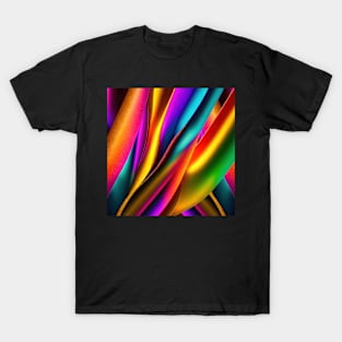 Random colourful diagonal  abstract background T-Shirt